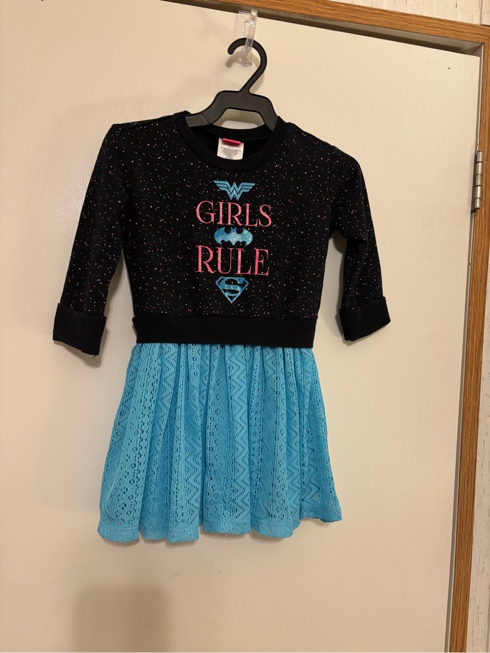 DC Comics Girls Rule Black & Blue Lace Dress